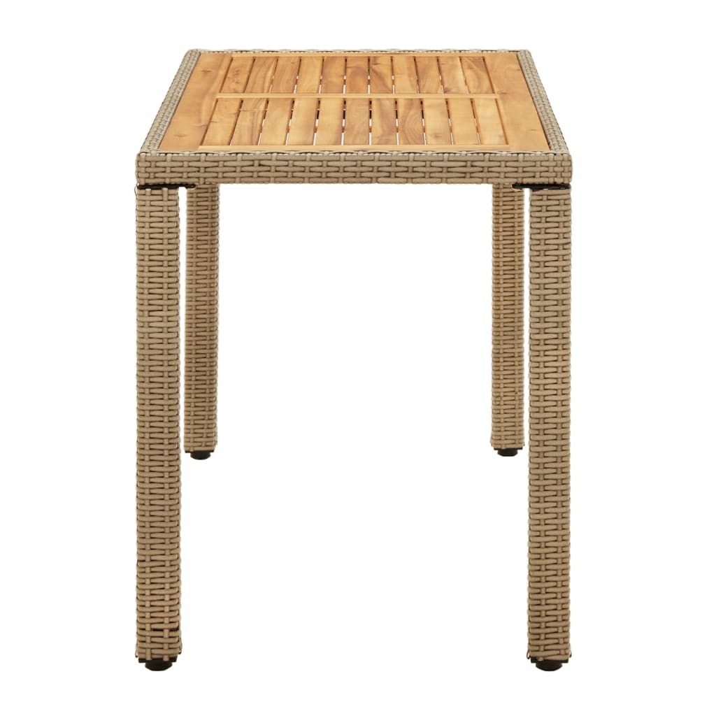 Vrtni stol bež 123 x 60 x 74 cm od poliratana i drva bagrema