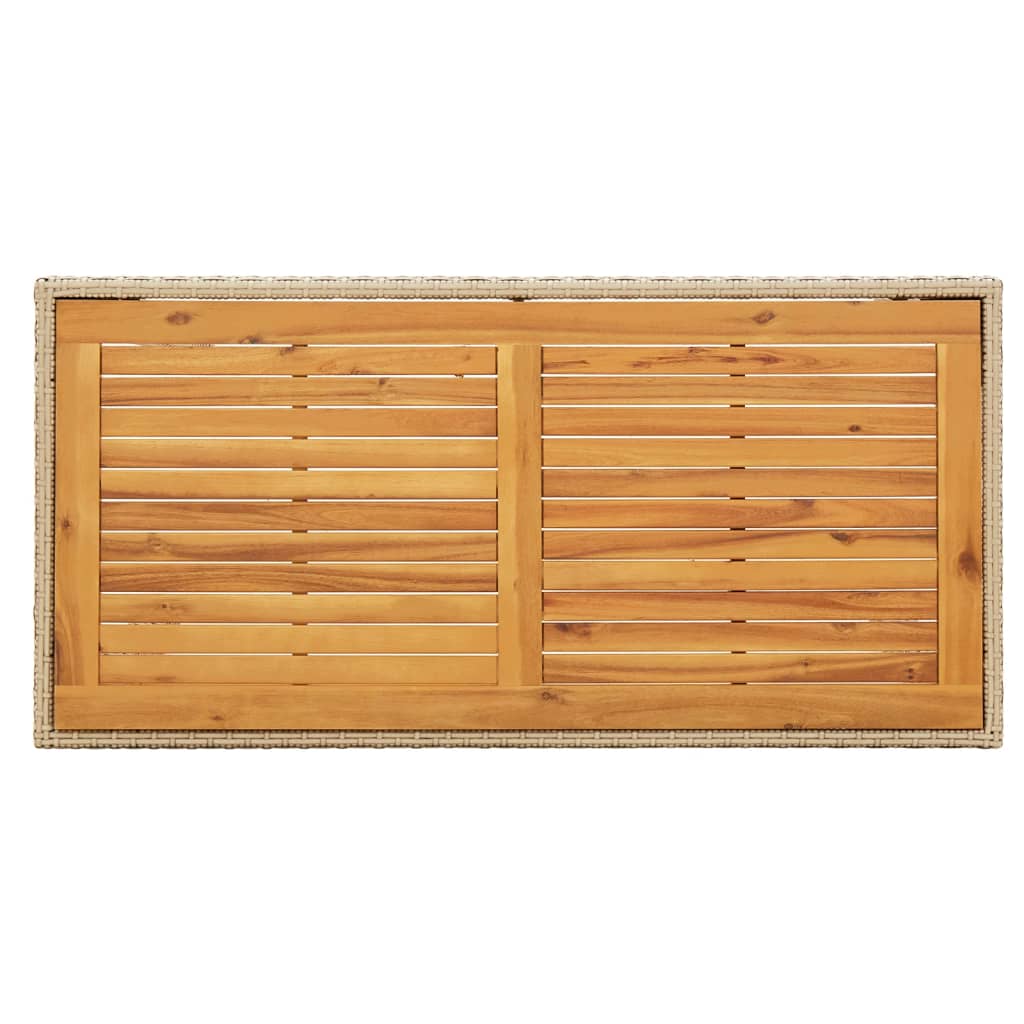 Vrtni stol bež 123 x 60 x 74 cm od poliratana i drva bagrema