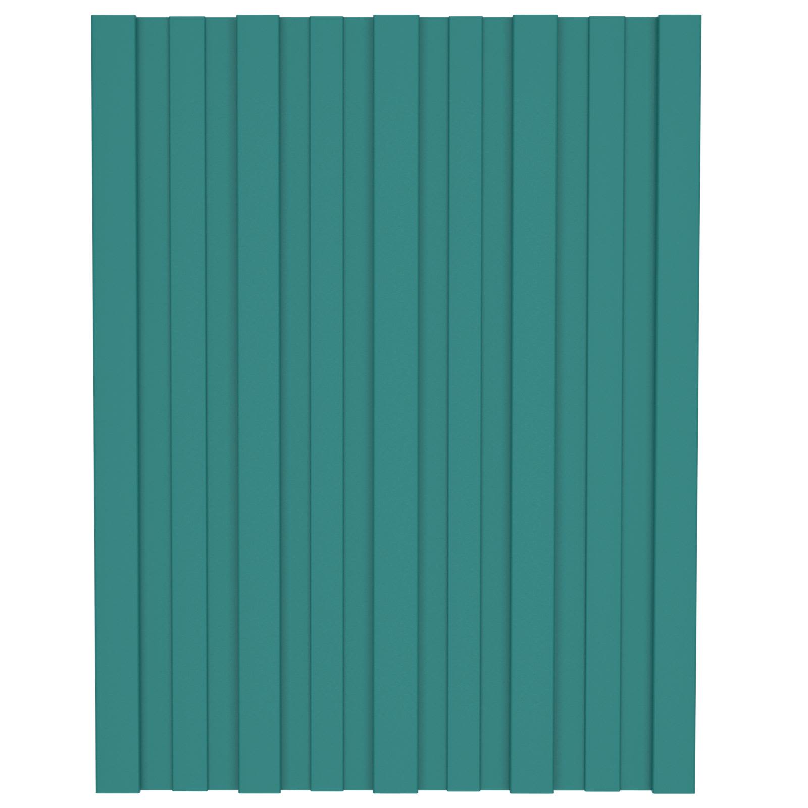Krovni panel 12 pcs Zelena 60 x 45 cm Pocinčani čelik
