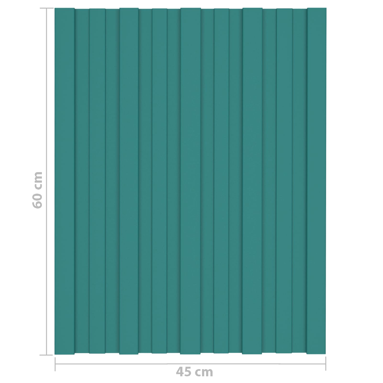 Krovni panel 12 pcs Zelena 60 x 45 cm Pocinčani čelik