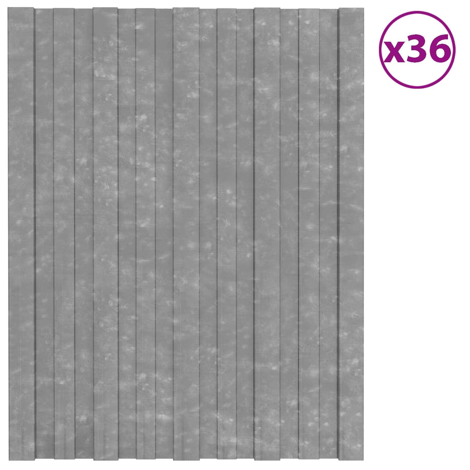 Krovni panel 36 pcs Srebrna 60 x 45 cm Pocinčani čelik