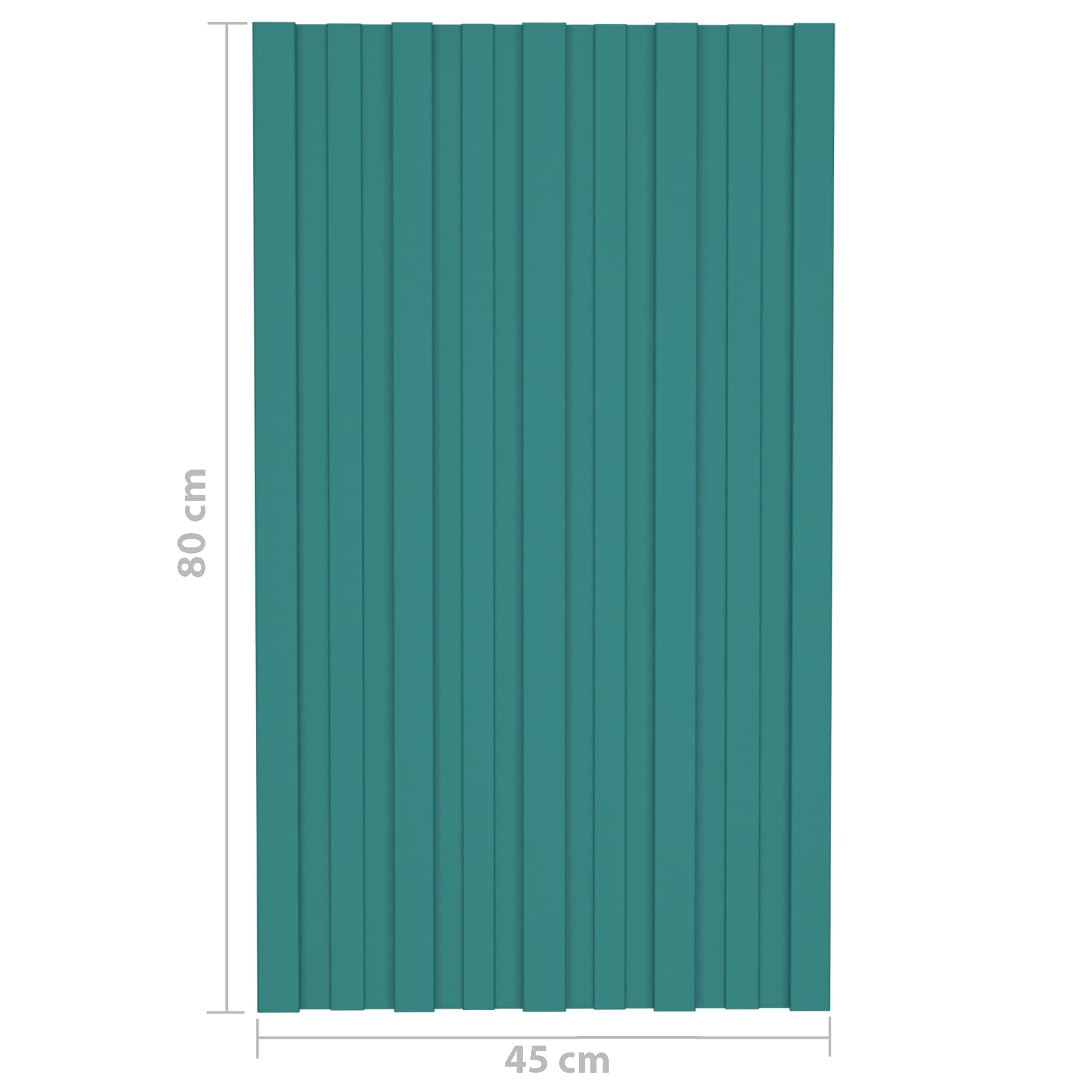 Krovni panel 36 pcs Zelena 80 x 45 cm Pocinčani čelik
