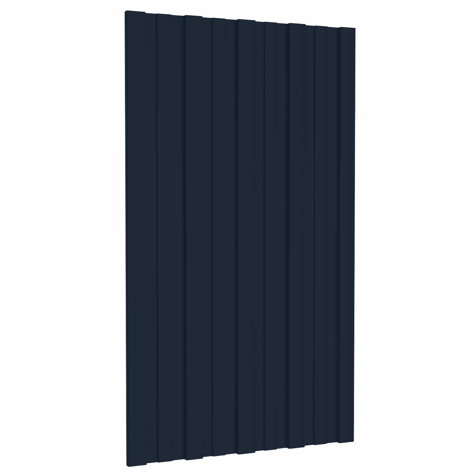 Krovni panel 12 pcs Antracit 80 x 45 cm Pocinčani čelik
