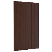 Krovni panel 12 pcs Smeđa 80 x 45 cm Pocinčani čelik