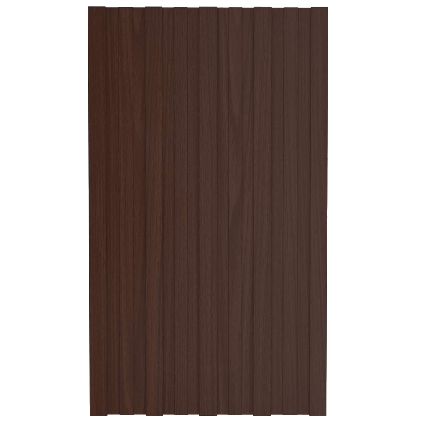 Krovni panel 12 pcs Smeđa 80 x 45 cm Pocinčani čelik