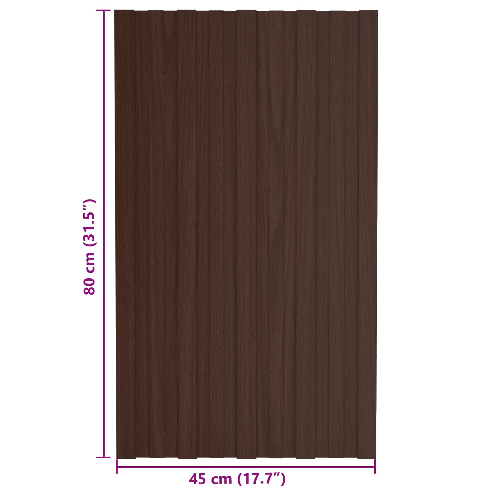Krovni panel 12 pcs Smeđa 80 x 45 cm Pocinčani čelik