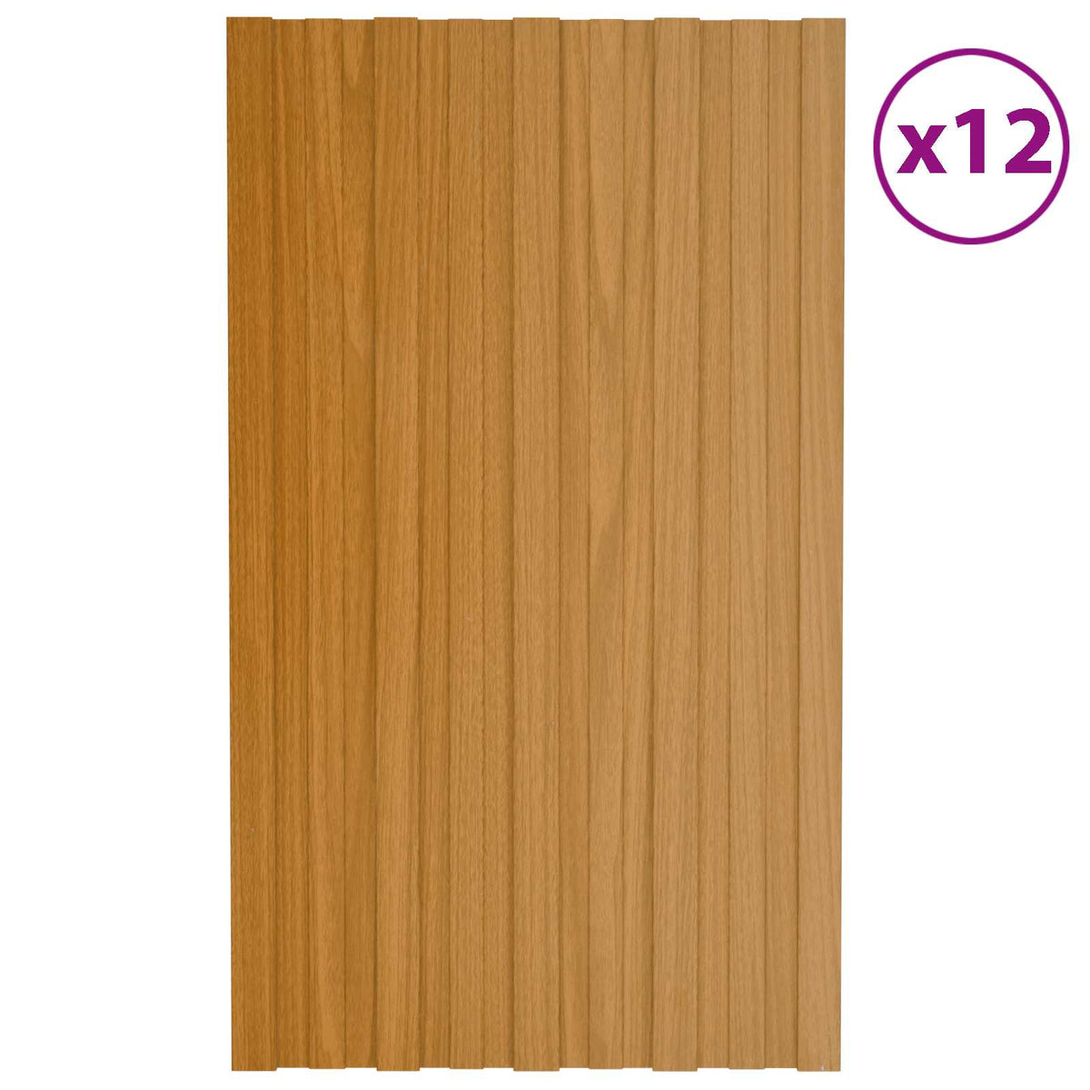 Krovni panel 12 pcs Prirodna 80 x 45 cm Pocinčani čelik