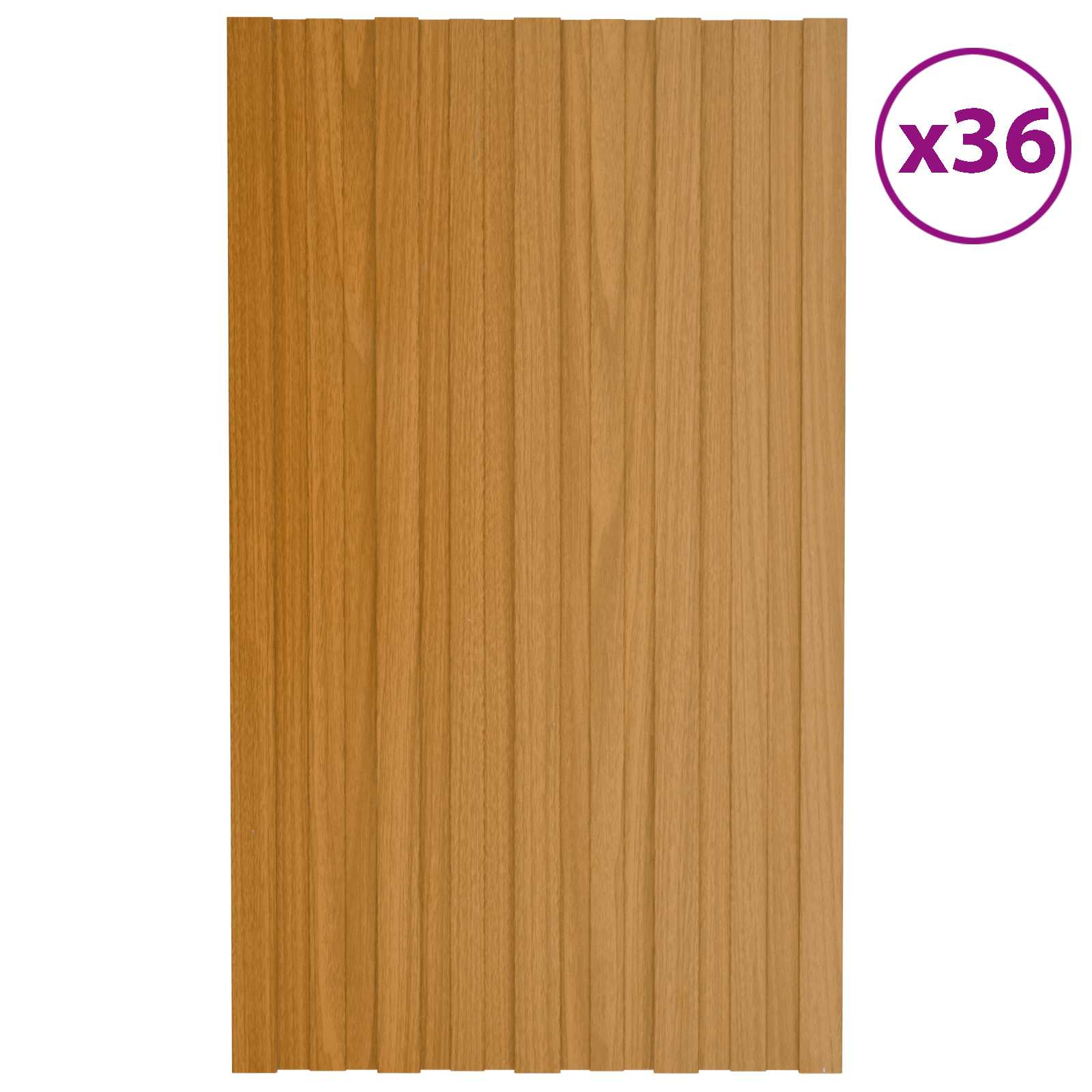 Krovni panel 36 pcs Prirodna 80 x 45 cm Pocinčani čelik