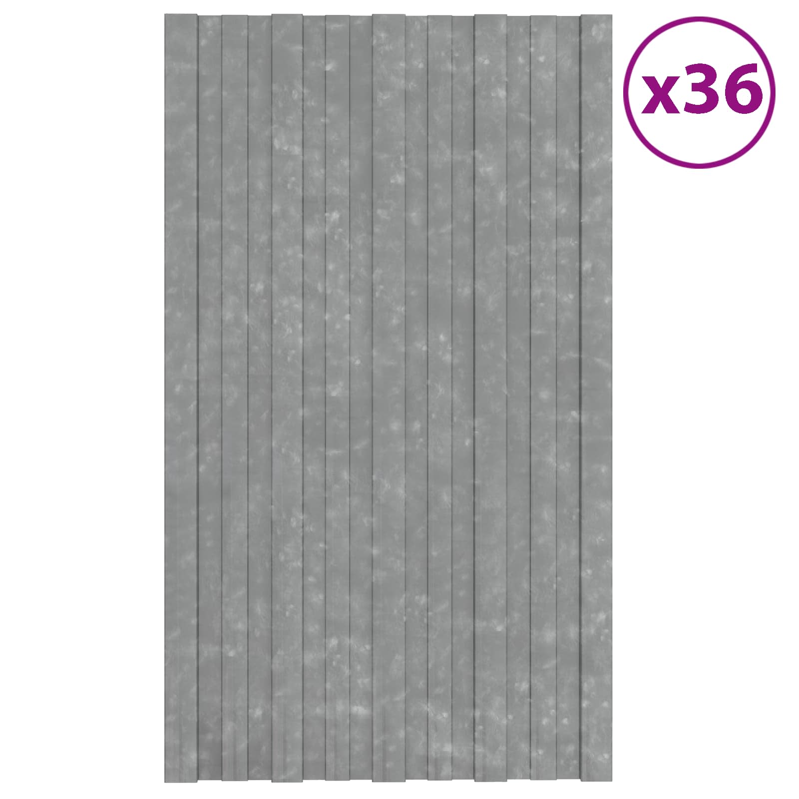 Krovni panel 36 pcs Srebrna 80 x 45 cm Pocinčani čelik