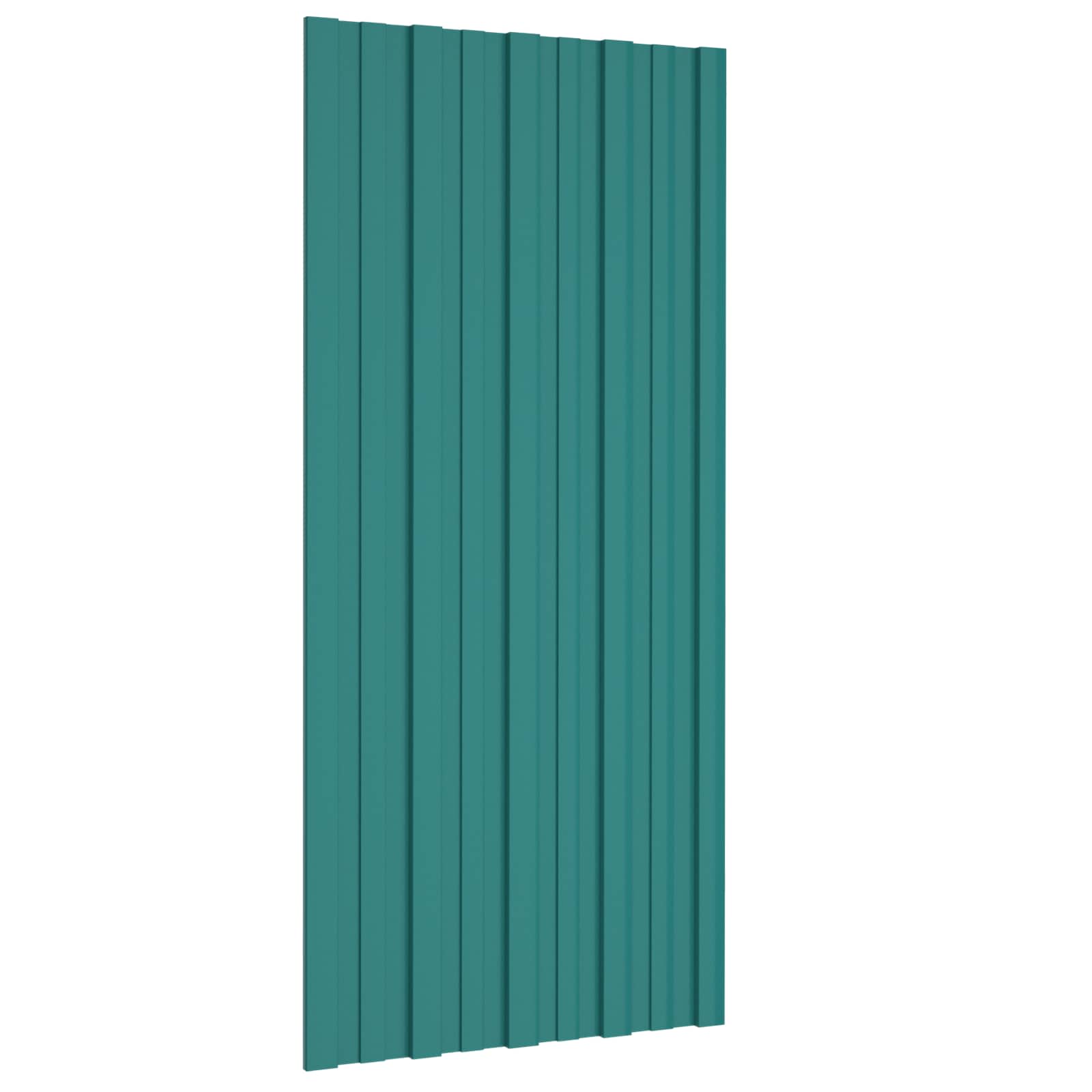Krovni panel 36 pcs Zelena 100 x 45 cm Pocinčani čelik