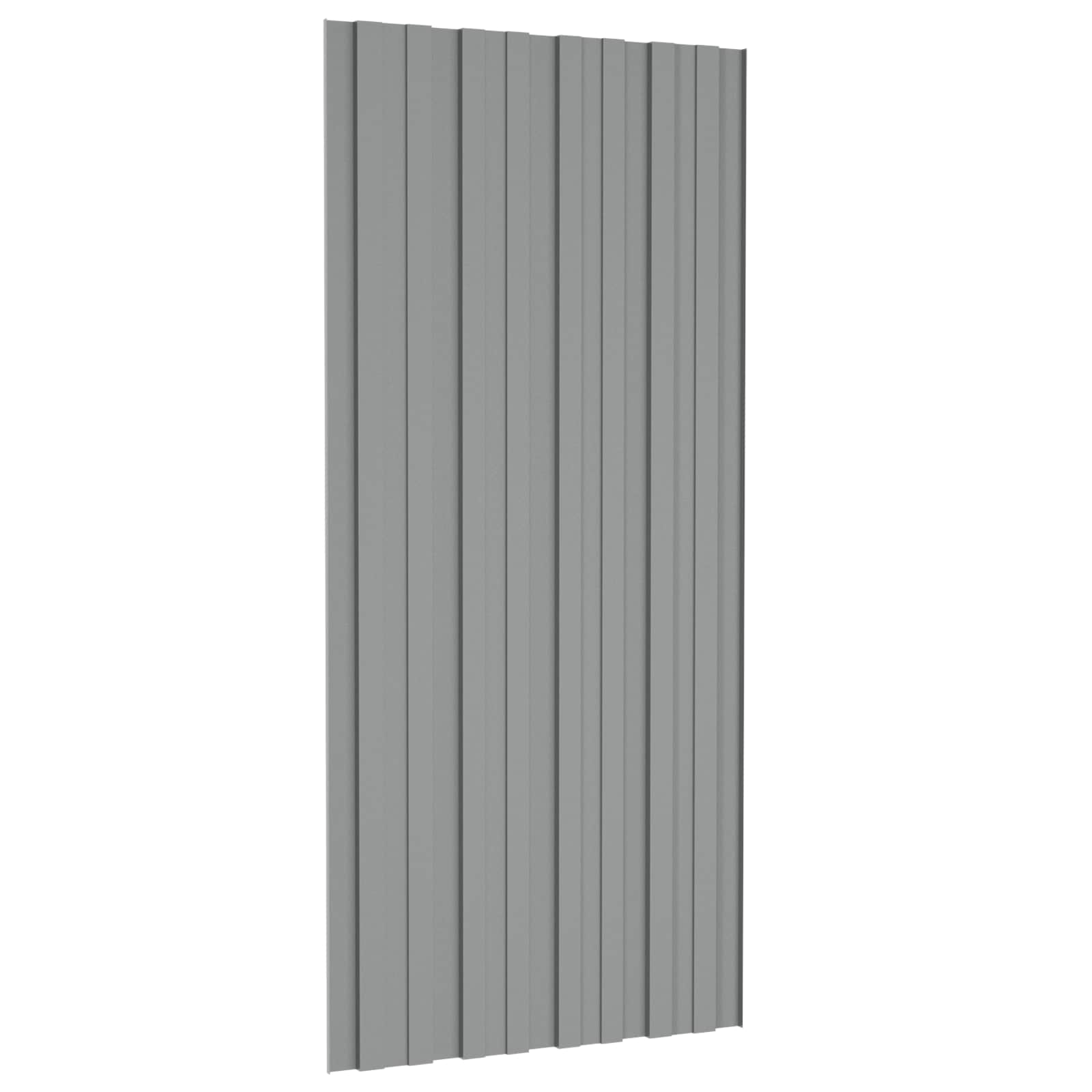 Krovni panel 36 pcs Siva 100 x 45 cm Pocinčani čelik