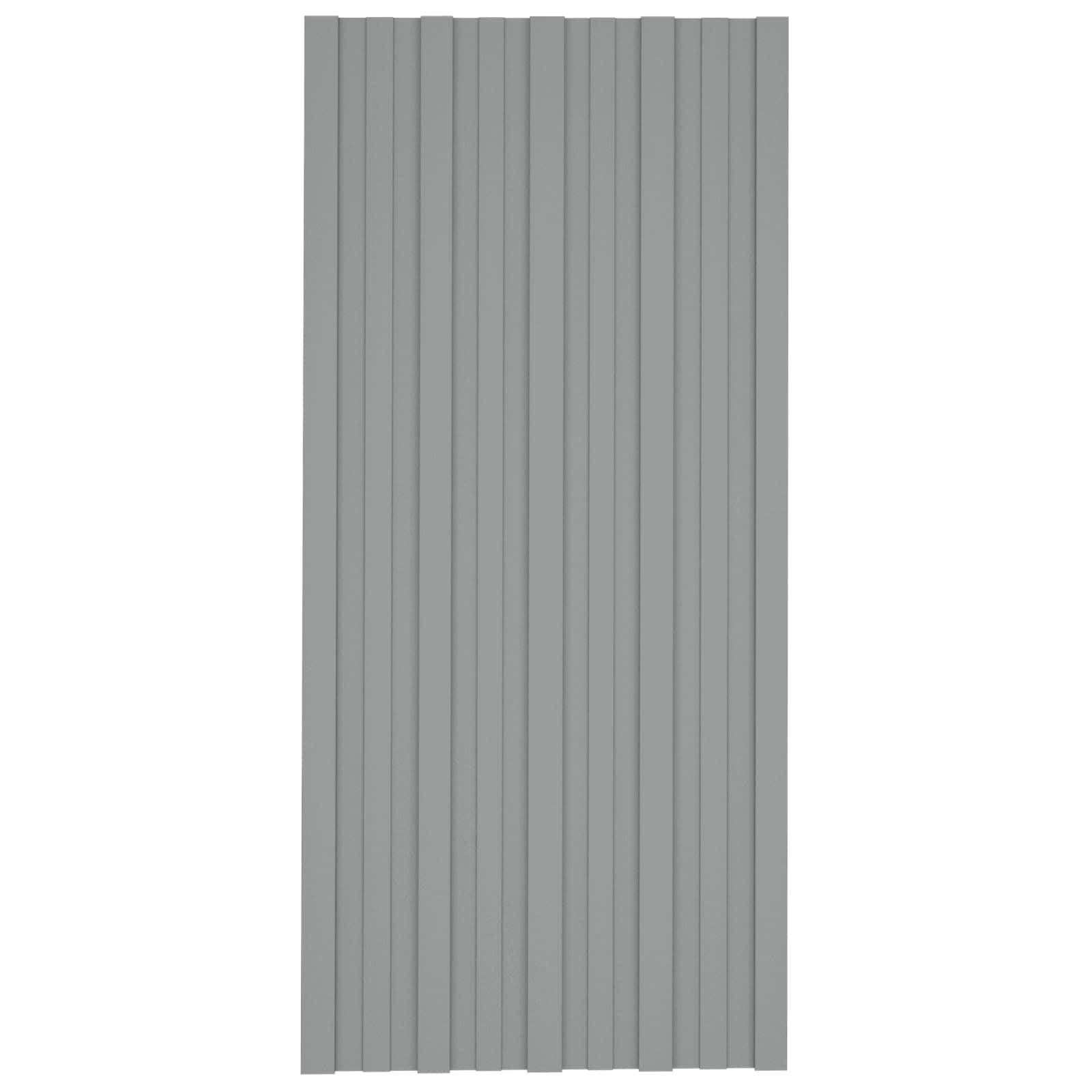 Krovni panel 36 pcs Siva 100 x 45 cm Pocinčani čelik