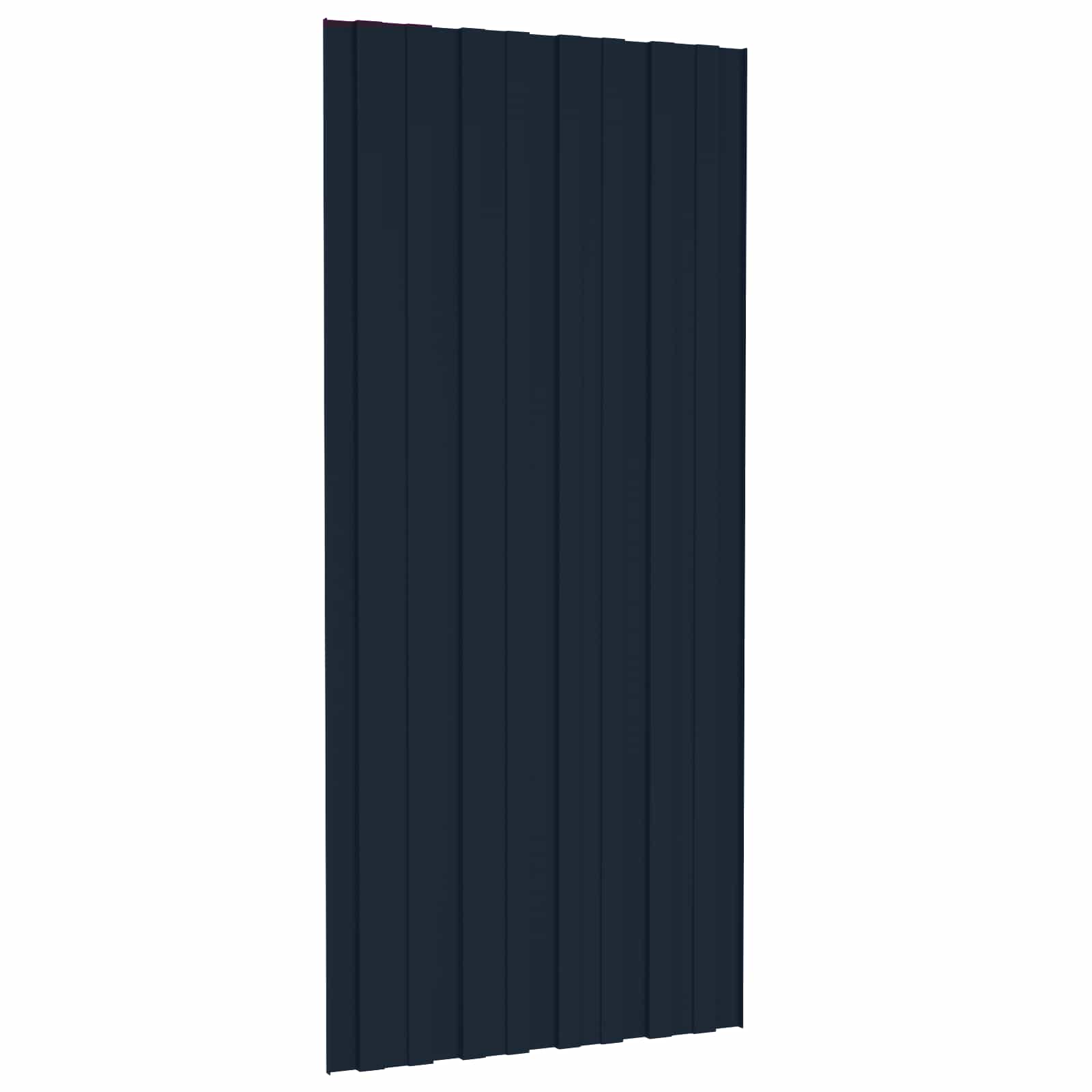 Krovni panel 36 pcs Antracit 100 x 45 cm Pocinčani čelik