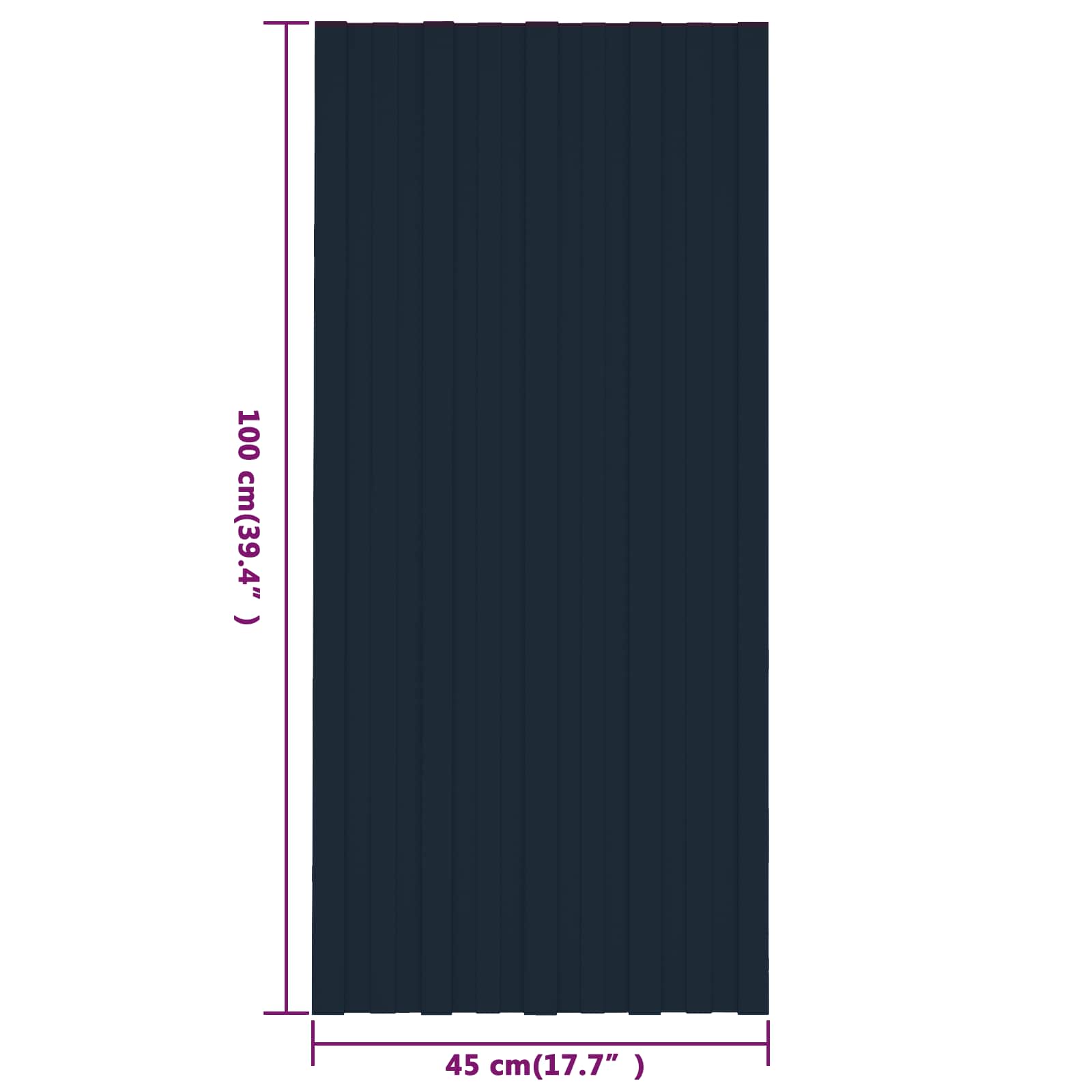 Krovni panel 36 pcs Antracit 100 x 45 cm Pocinčani čelik