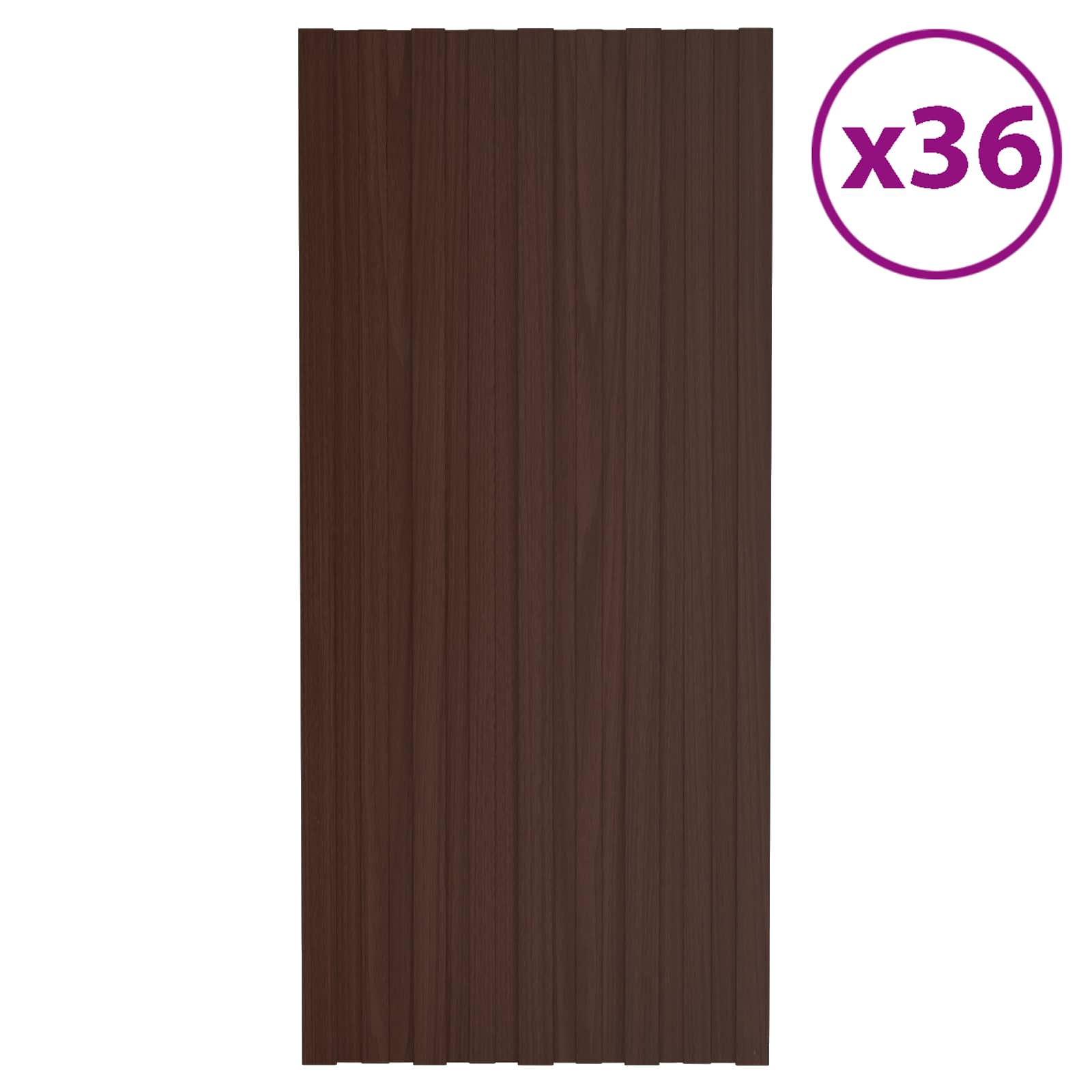 Krovni panel 36 pcs Smeđa 100 x 45 cm Pocinčani čelik