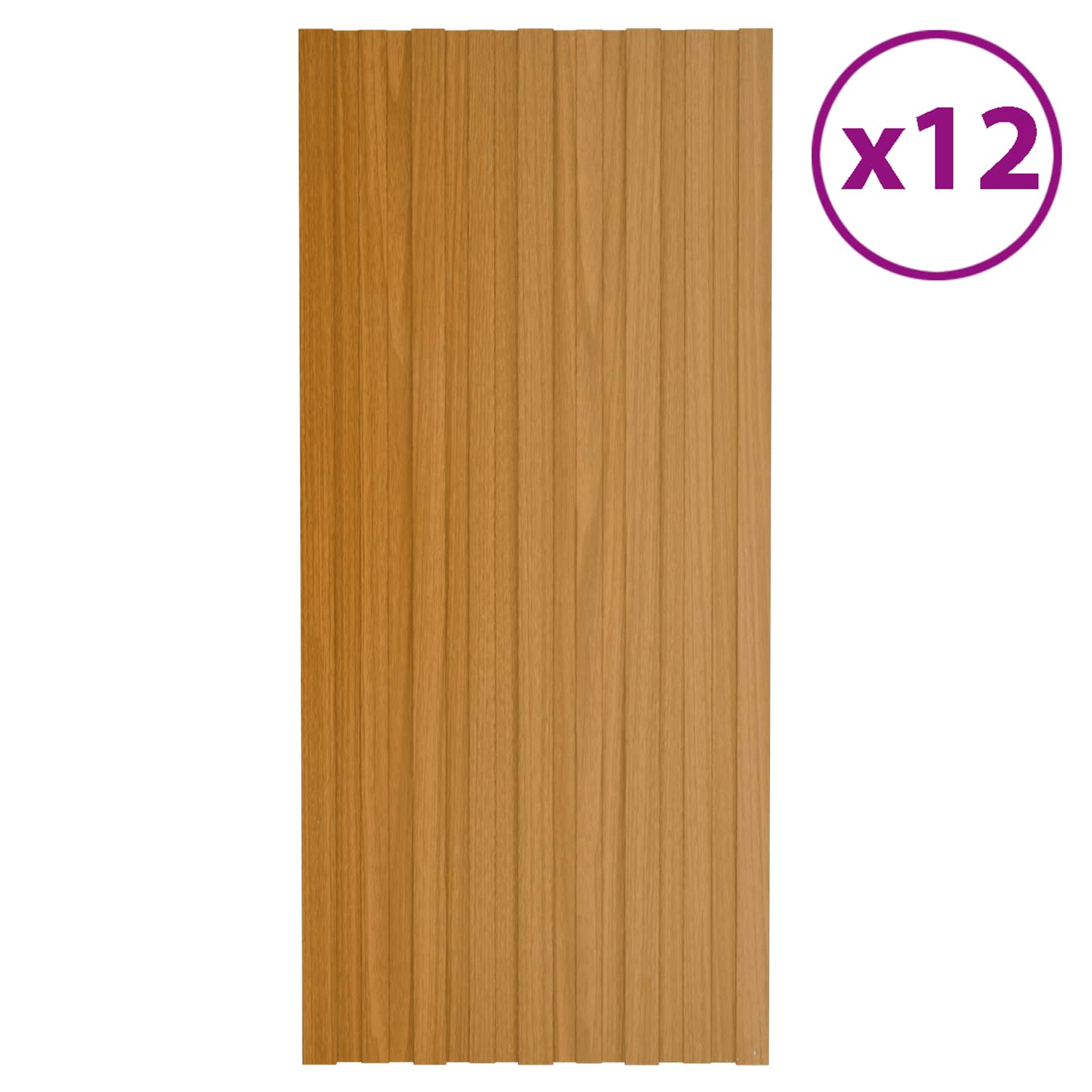Krovni panel 12 pcs Prirodna 100 x 45 cm Pocinčani čelik