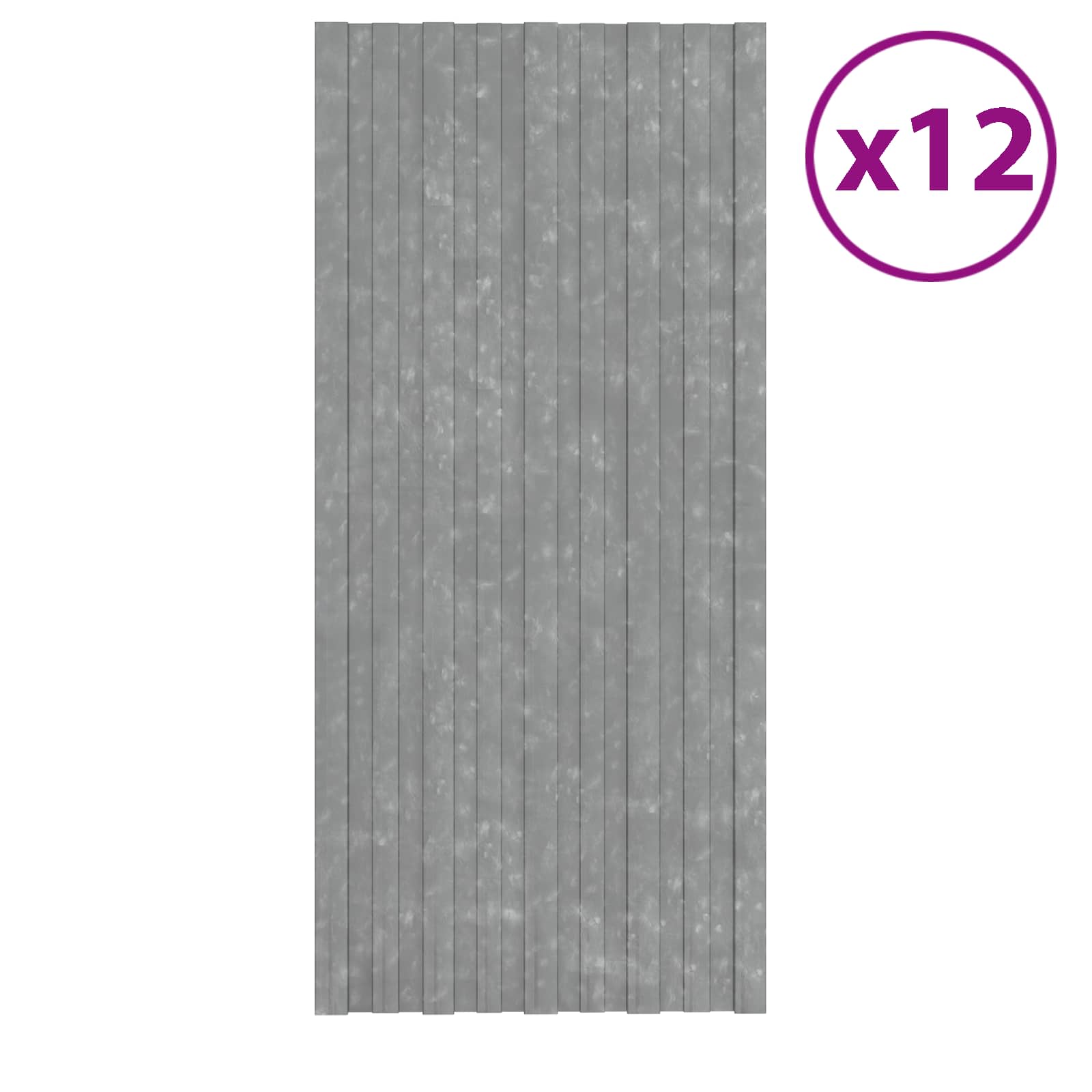 Krovni panel 12 pcs Srebrna 100 x 45 cm Pocinčani čelik