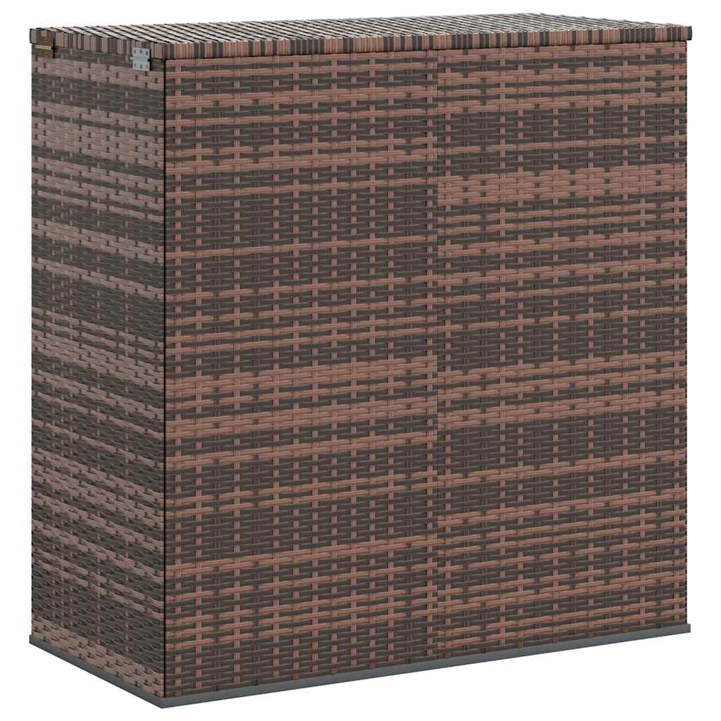 Kutija za vrtne jastuke od PE ratana 100 x 49 x 103,5 cm smeđa