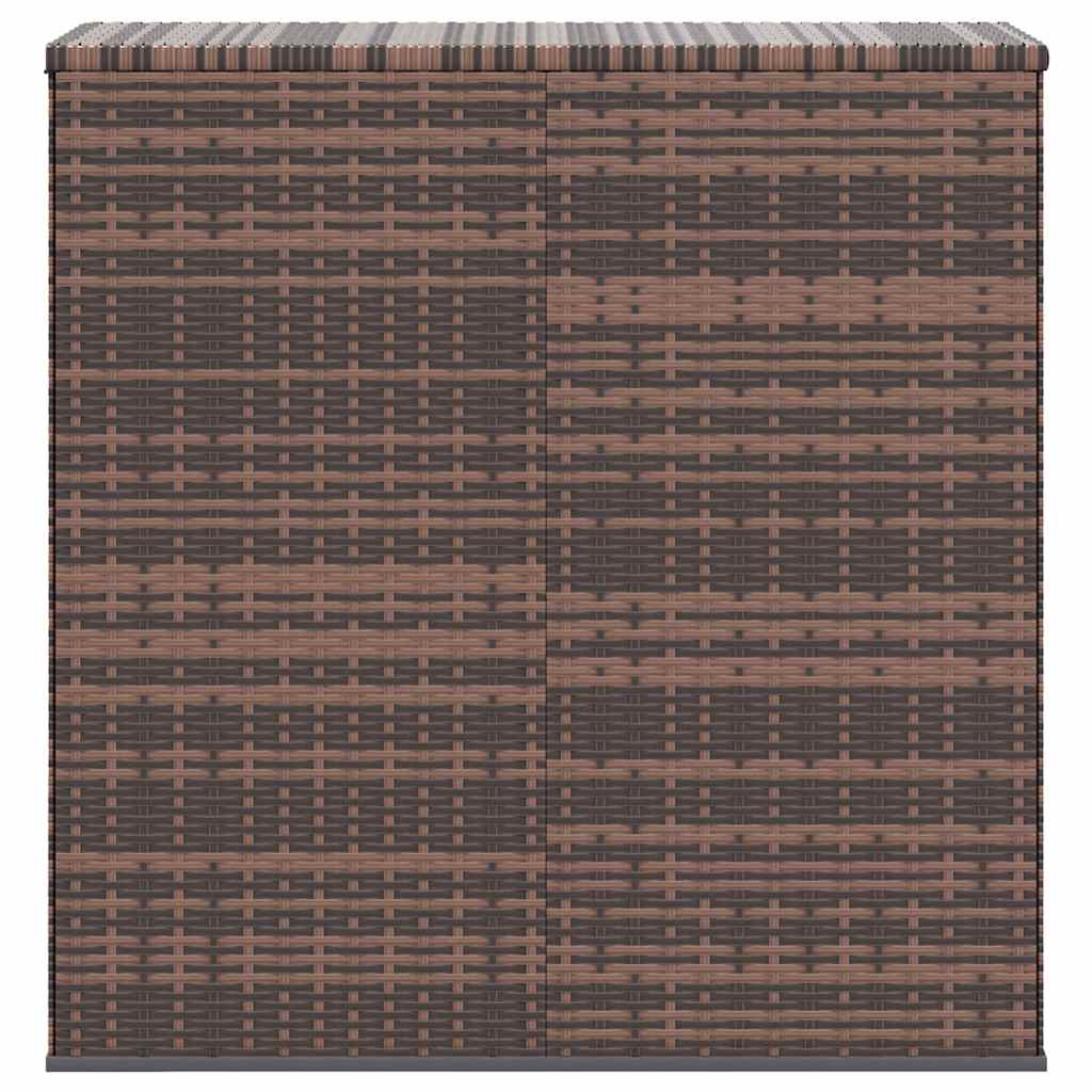 Kutija za vrtne jastuke od PE ratana 100 x 49 x 103,5 cm smeđa