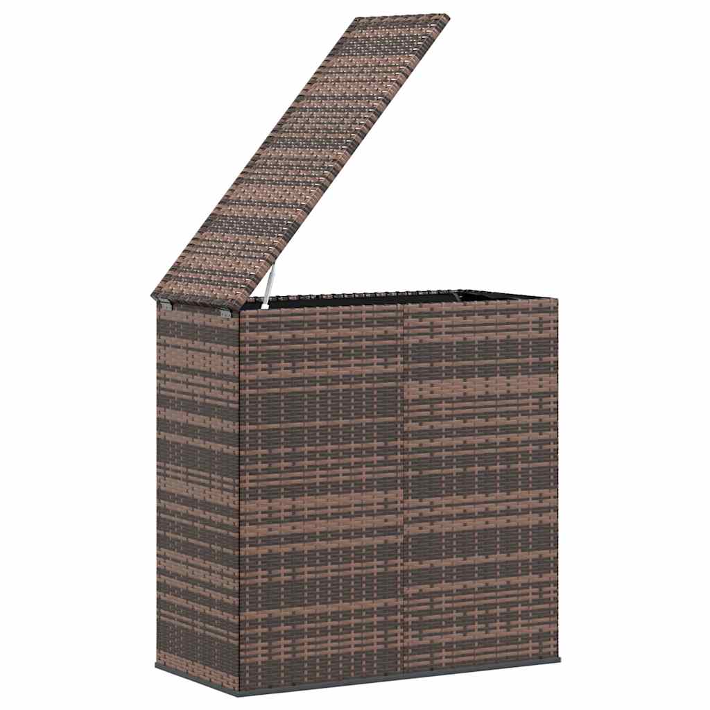 Kutija za vrtne jastuke od PE ratana 100 x 49 x 103,5 cm smeđa