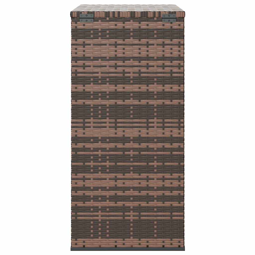Kutija za vrtne jastuke od PE ratana 100 x 49 x 103,5 cm smeđa