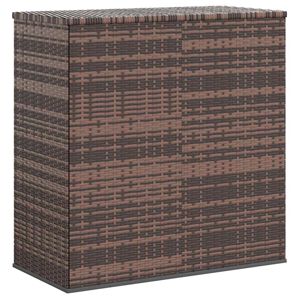 Kutija za vrtne jastuke od PE ratana 100 x 49 x 103,5 cm smeđa