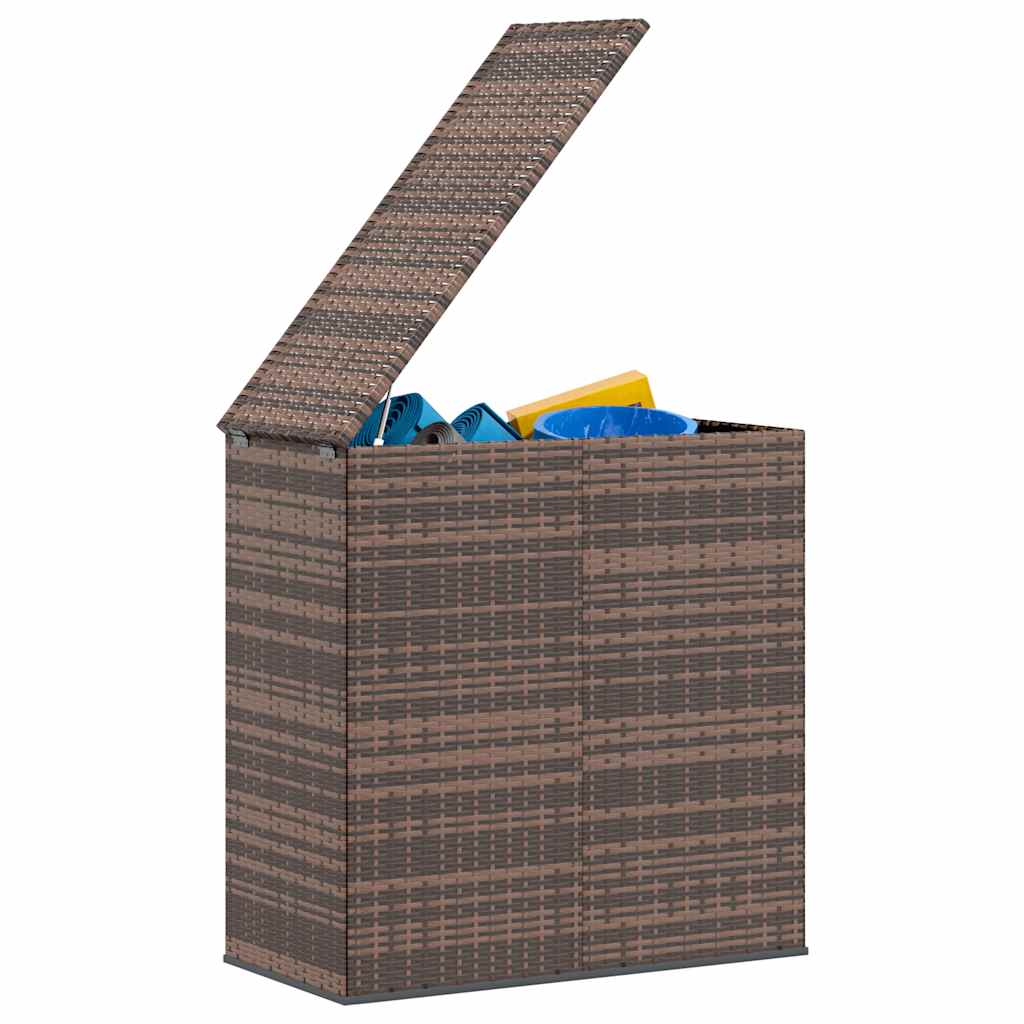 Kutija za vrtne jastuke od PE ratana 100 x 49 x 103,5 cm smeđa
