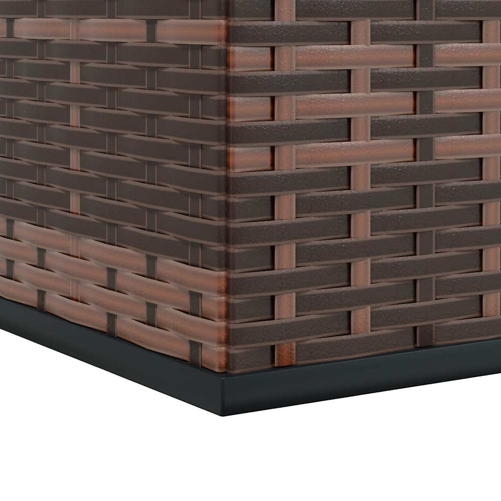 Kutija za vrtne jastuke od PE ratana 100 x 49 x 103,5 cm smeđa