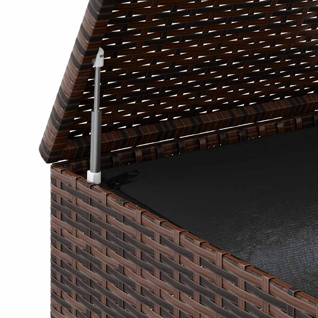 Kutija za vrtne jastuke od PE ratana 100 x 49 x 103,5 cm smeđa