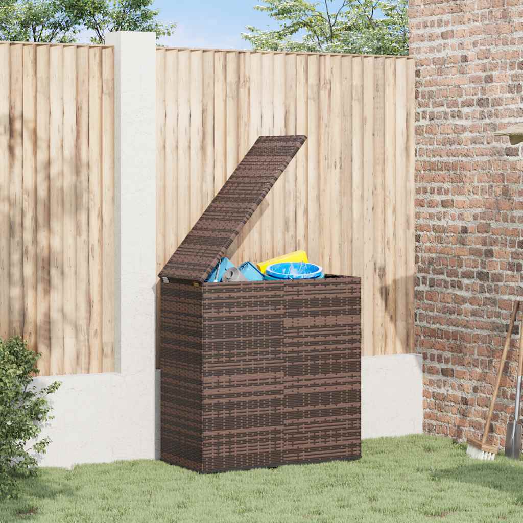 Kutija za vrtne jastuke od PE ratana 100 x 49 x 103,5 cm smeđa