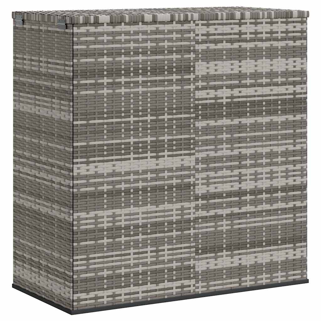 Kutija za vrtne jastuke od PE ratana 100 x 49 x 103,5 cm siva