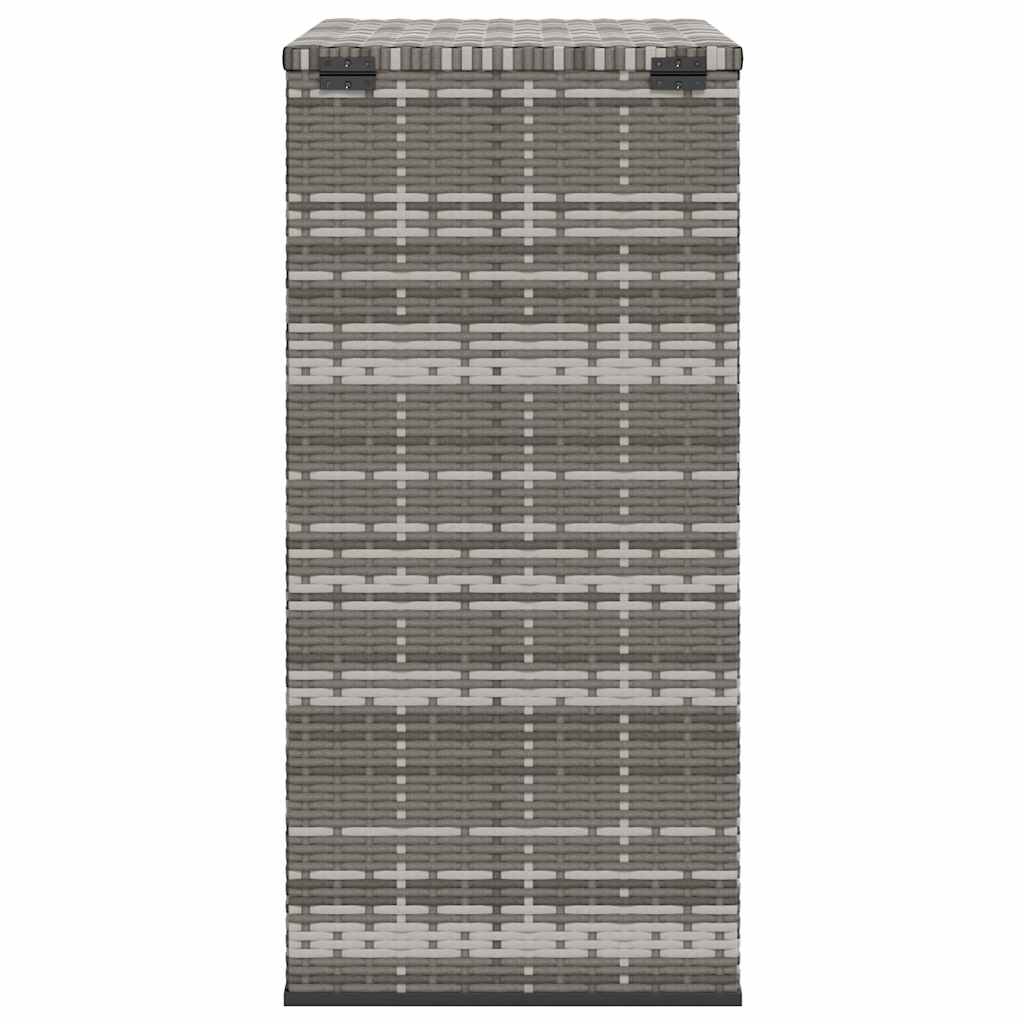 Kutija za vrtne jastuke od PE ratana 100 x 49 x 103,5 cm siva