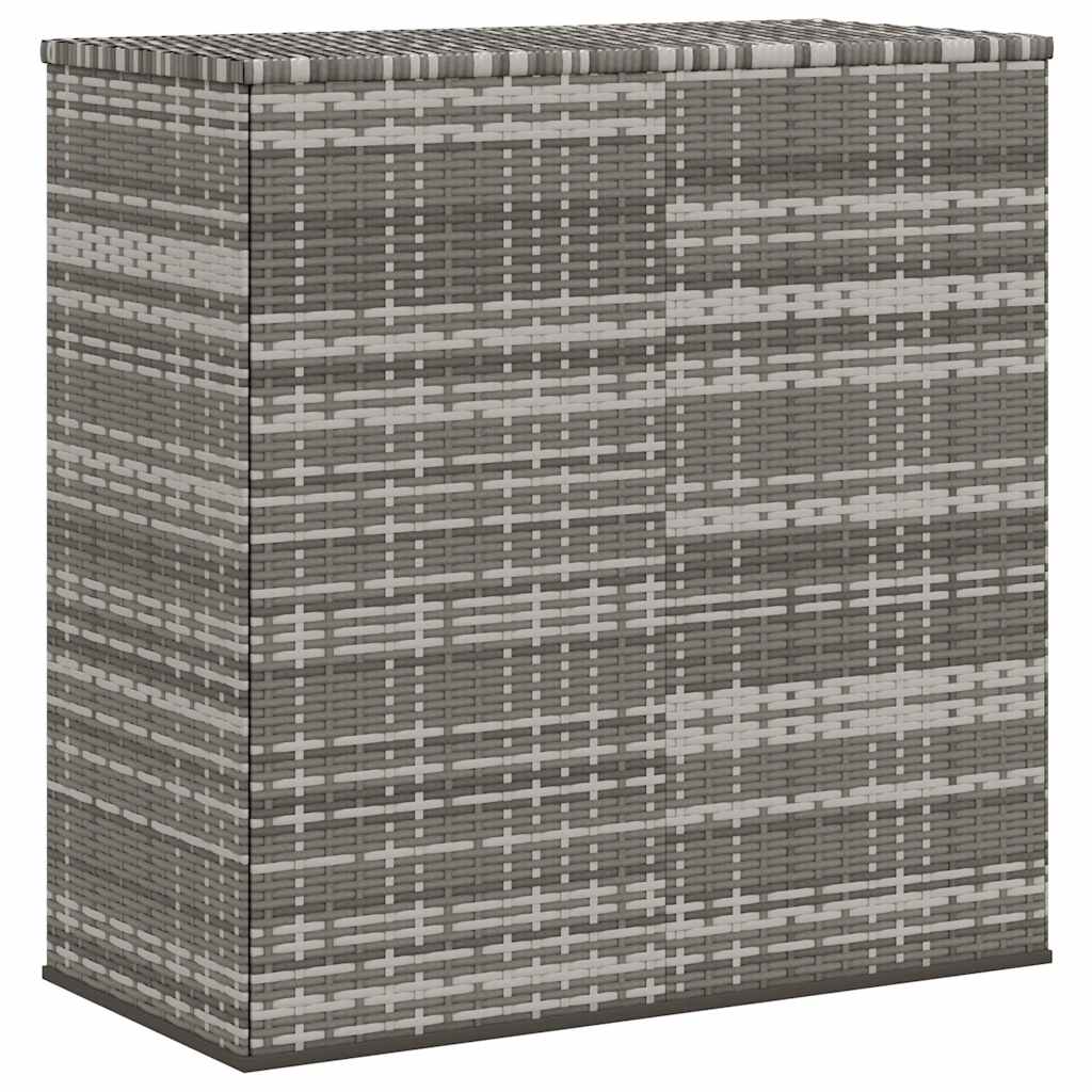Kutija za vrtne jastuke od PE ratana 100 x 49 x 103,5 cm siva