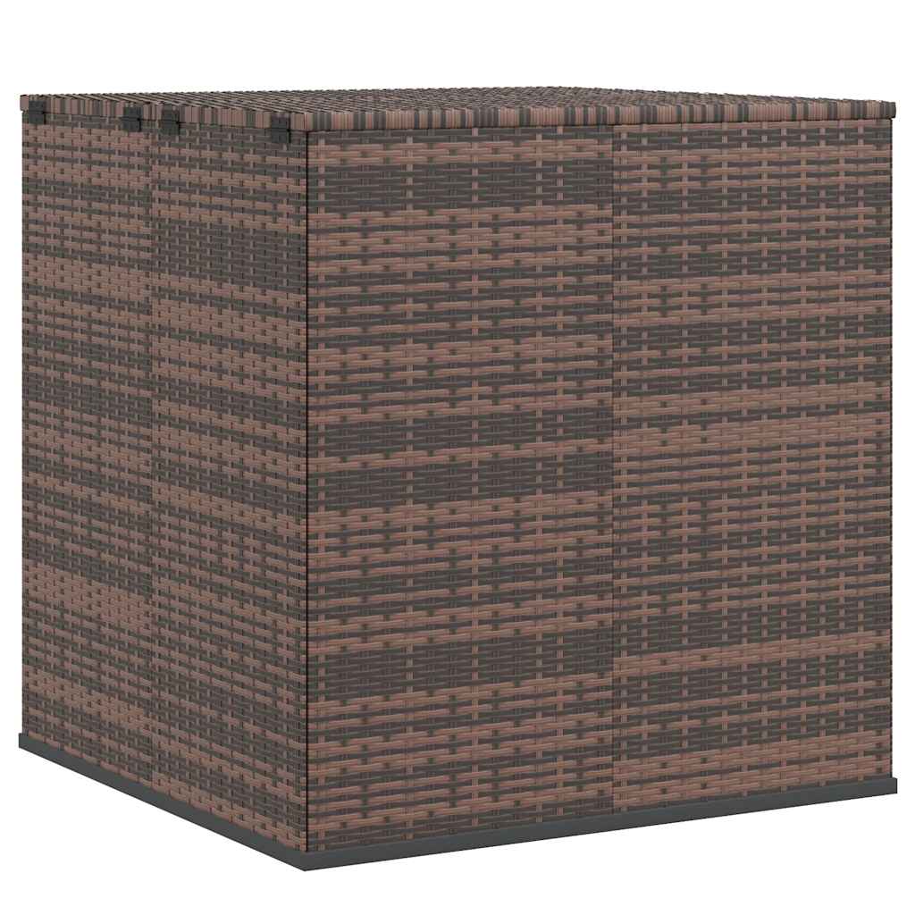 Kutija za vrtne jastuke od PE ratana 100 x 97,5 x 104 cm smeđa