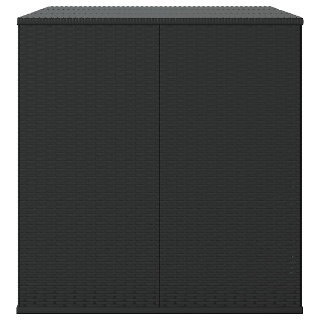 Kutija za vrtne jastuke od PE ratana 145 x 100 x 103 cm crna
