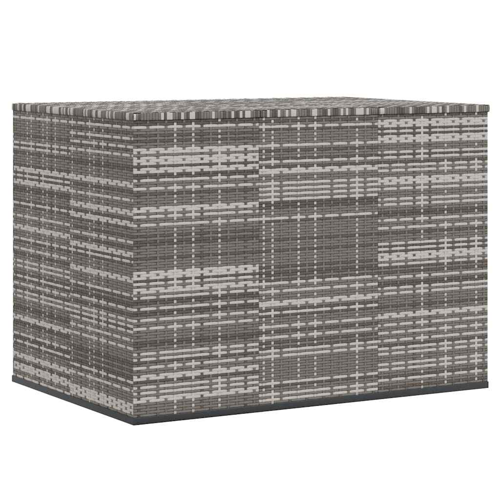 Kutija za vrtne jastuke od PE ratana 145 x 100 x 103 cm siva