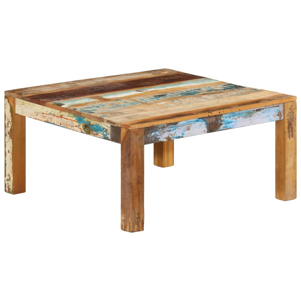 Stolić za kavu 80 x 80 x 40 cm od masivnog obnovljenog drva