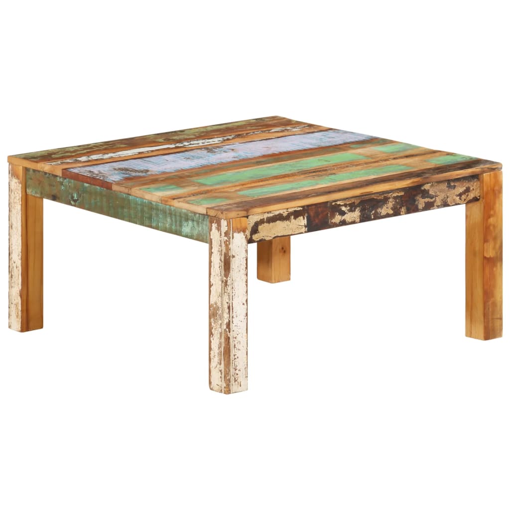 Stolić za kavu 80 x 80 x 40 cm od masivnog obnovljenog drva