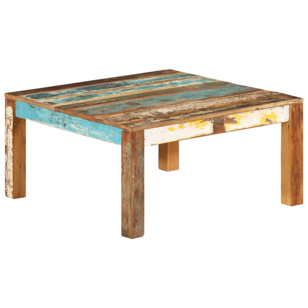 Stolić za kavu 80 x 80 x 40 cm od masivnog obnovljenog drva