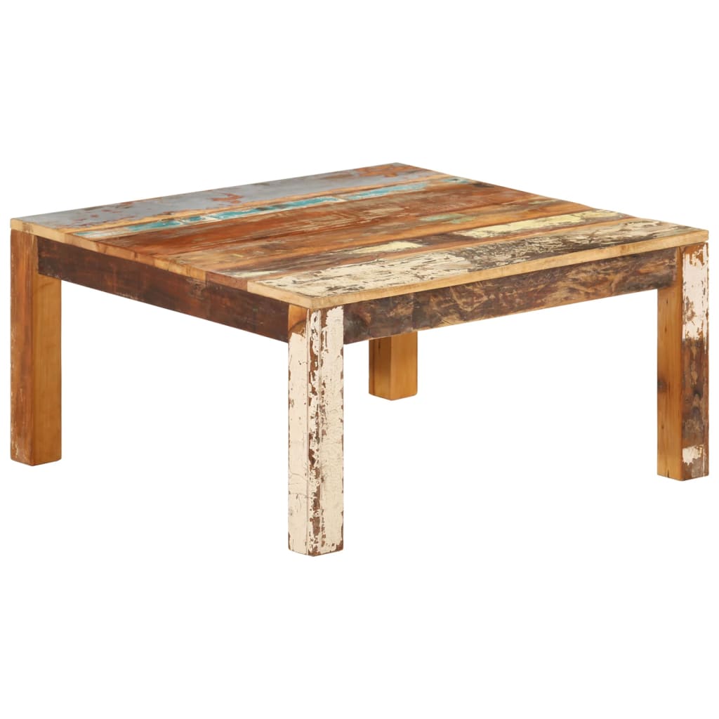 Stolić za kavu 80 x 80 x 40 cm od masivnog obnovljenog drva