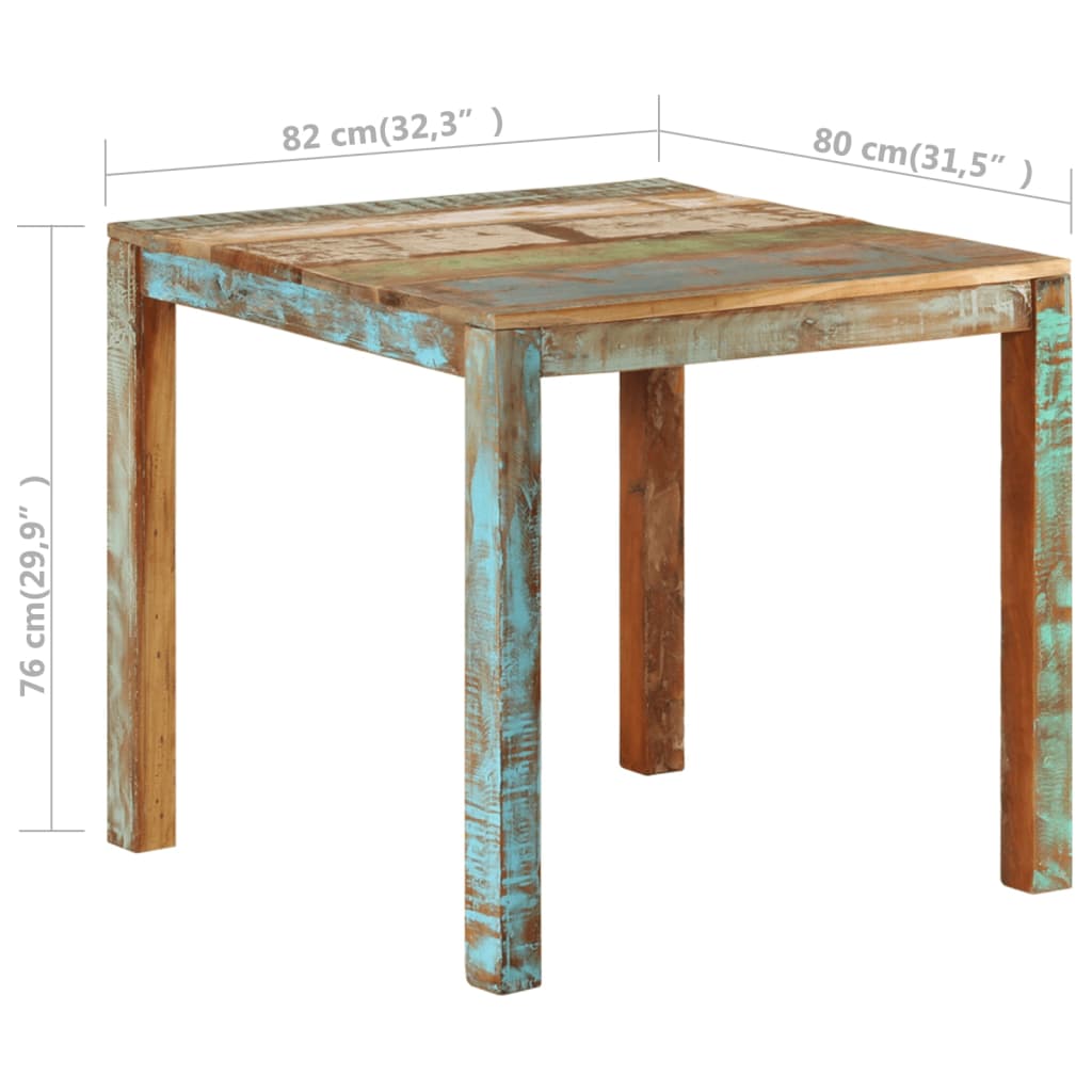 Blagovaonski stol 82 x 80 x 76 cm od masivnog obnovljenog drva