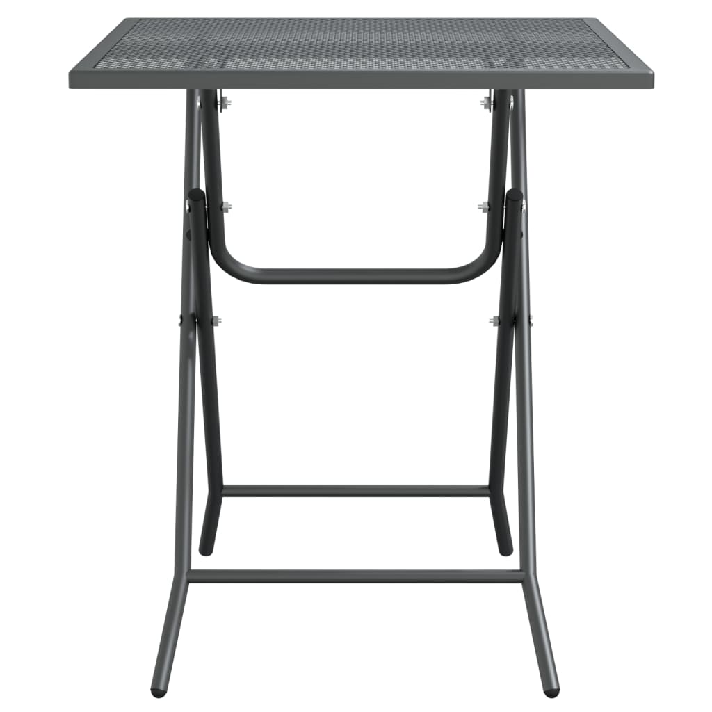 Vrtni stol od ekspandirane metalne mreže 60x60x72 cm antracit