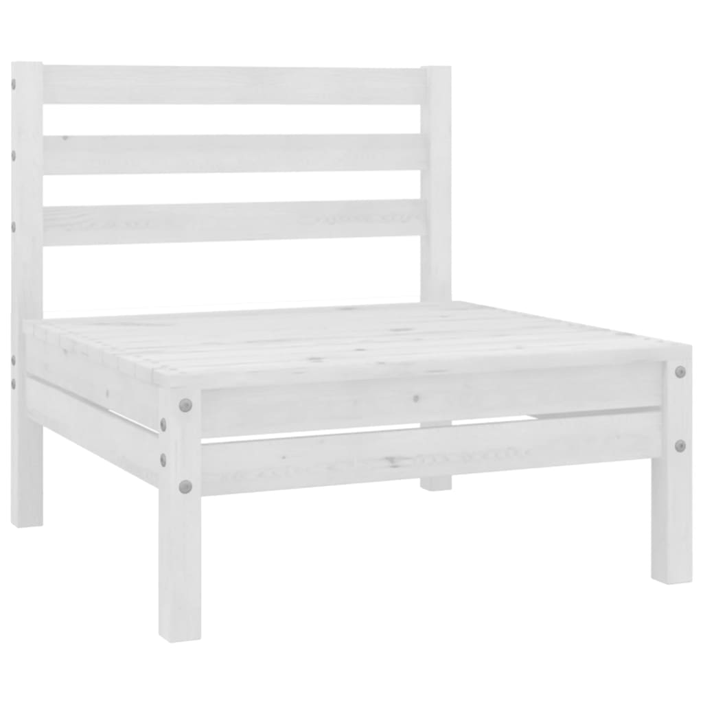7-dijelna vrtna garnitura od masivne borovine bijela