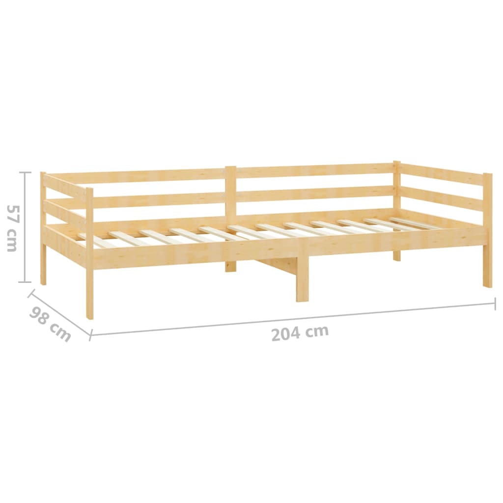 Dnevni ležaj s madracem 90 x 200 cm od masivne borovine