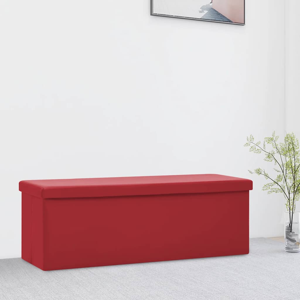 Sklopivi klupa za pohranu crvena boja vina PVC