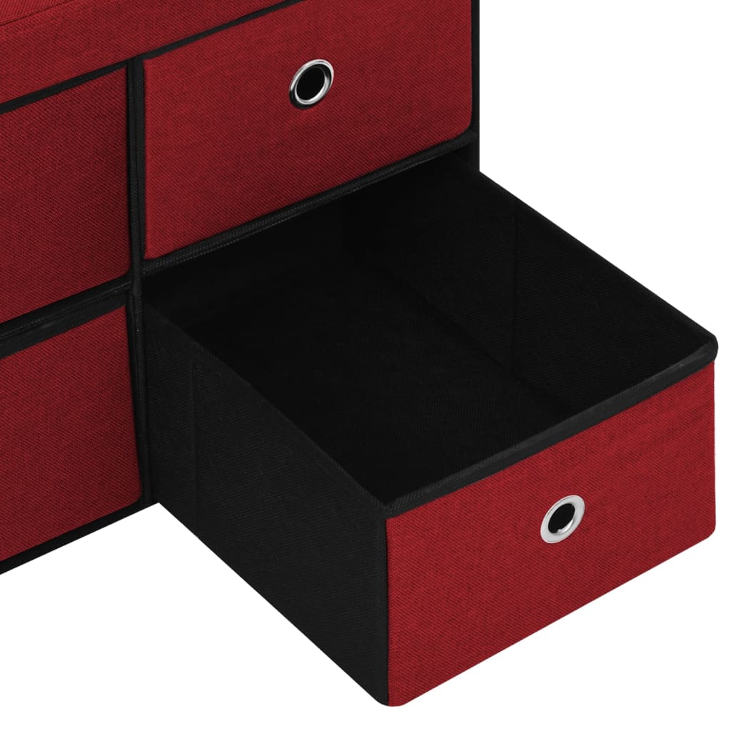 Sklopiva klupa za pohranu boja vina 76x38x38 cm umjetno platno
