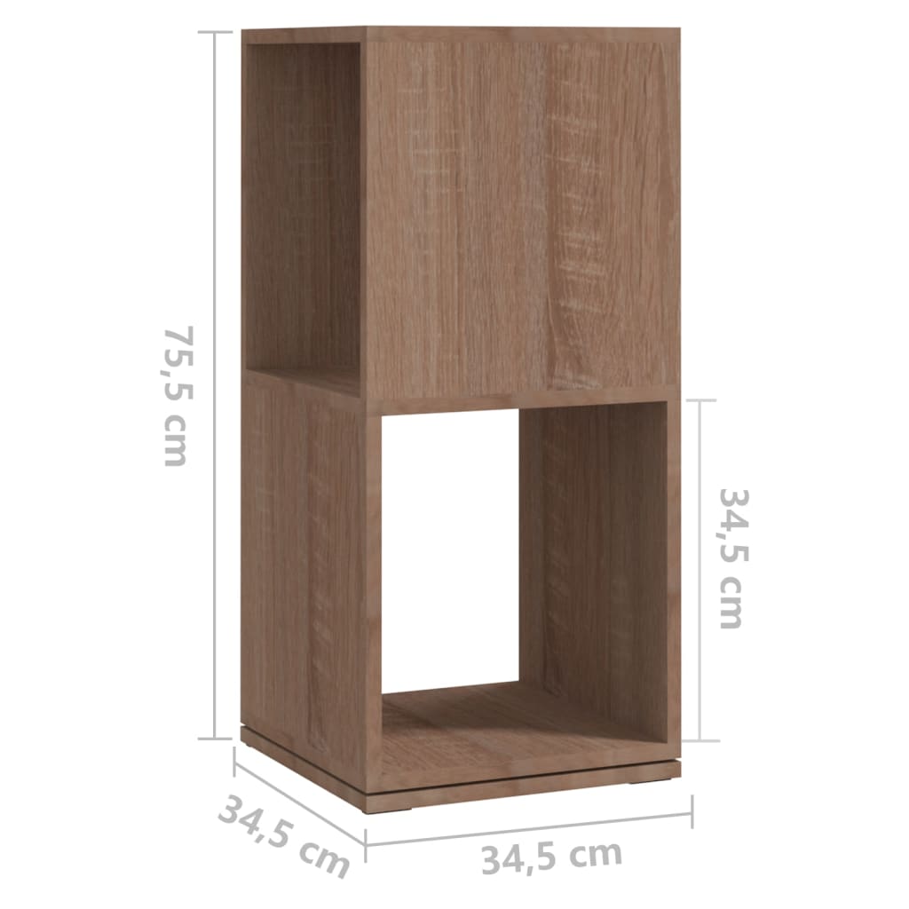 Rotirajući ormarić boja hrasta 34,5x34,5x75,5 cm iverica