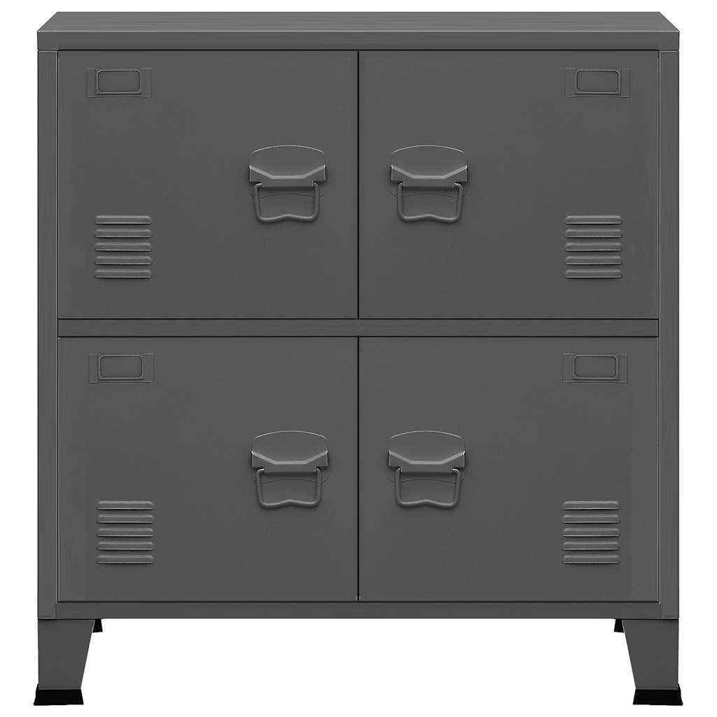 Industrijski sanduk za pohranu antracit 75 x 40 x 80 cm čelični