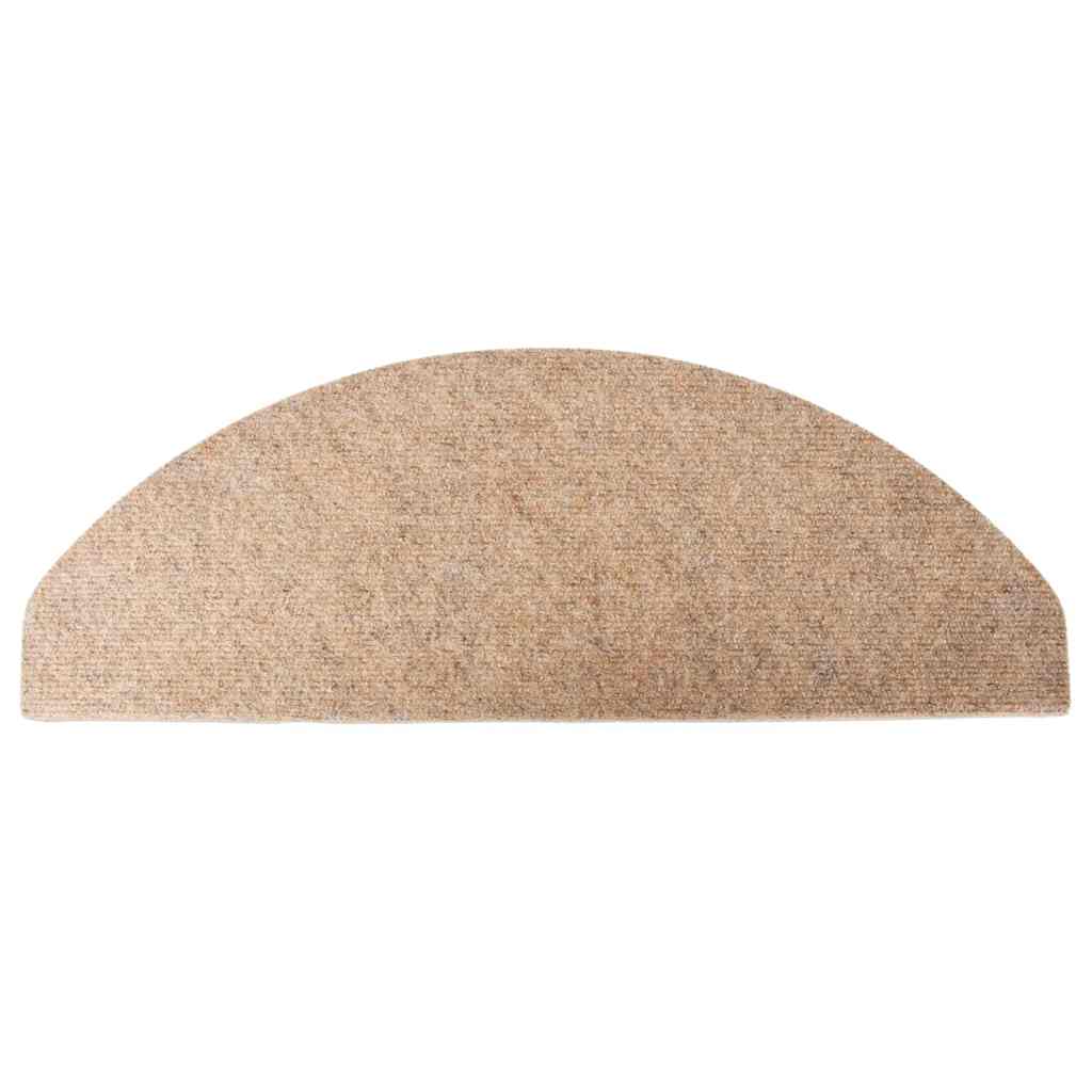 Samoljepljivi otirači za stepenice 15 kom 65x22,5x3,5 cm bež