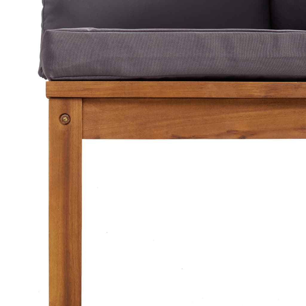 3-dijelna vrtna garnitura od masivnog drva bagrema s jastucima